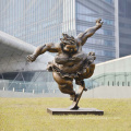 High quality popular metal bronze fat lady art sculpture